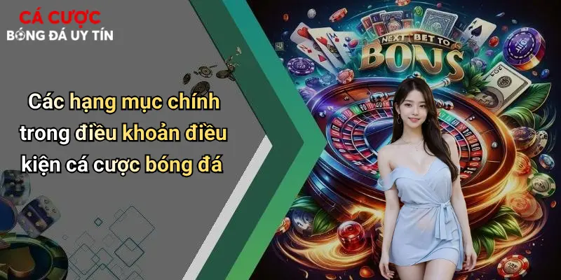 Các hạng mục chính trong điều khoản điều kiện cá cược bóng đá