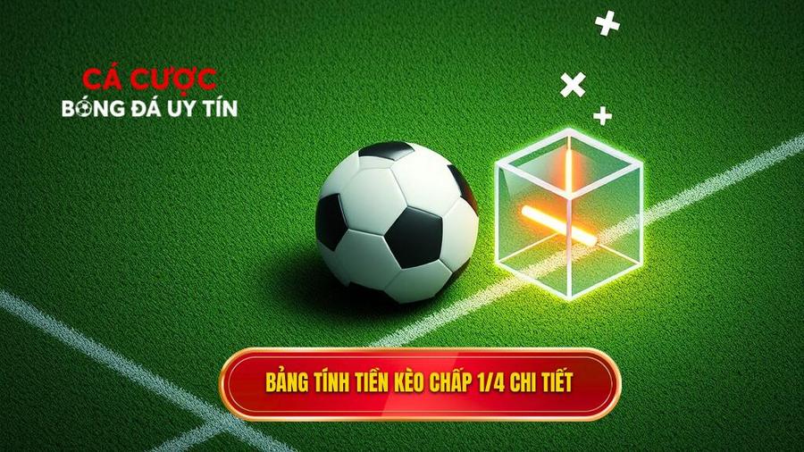 Bảng tính tiền kèo chấp 1 4 chi tiết