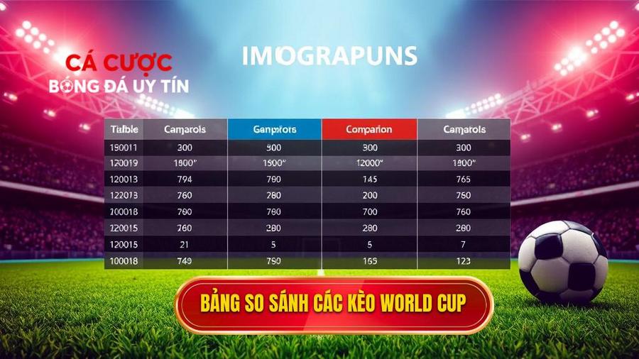 Bảng so sánh các kèo World Cup